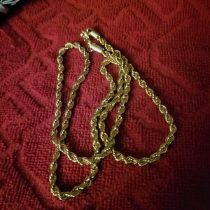 Men's Goldtone Rope Chain